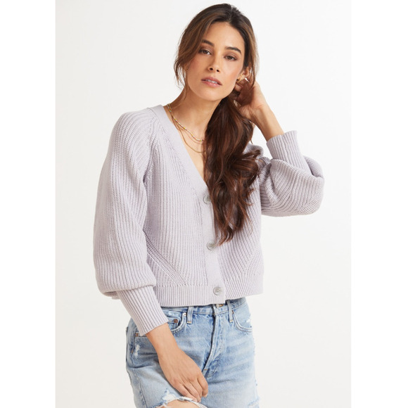 525 AMERICA FOR EVEREVE NWT Brooke Balloon Sleeve Knit Cardigan // L - Picture 12 of 13